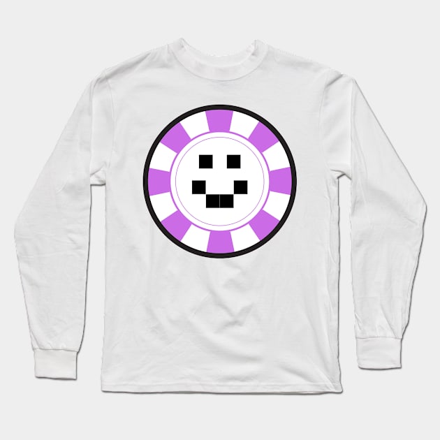 Purple Violet Quackity Casino Long Sleeve T-Shirt by Adadita